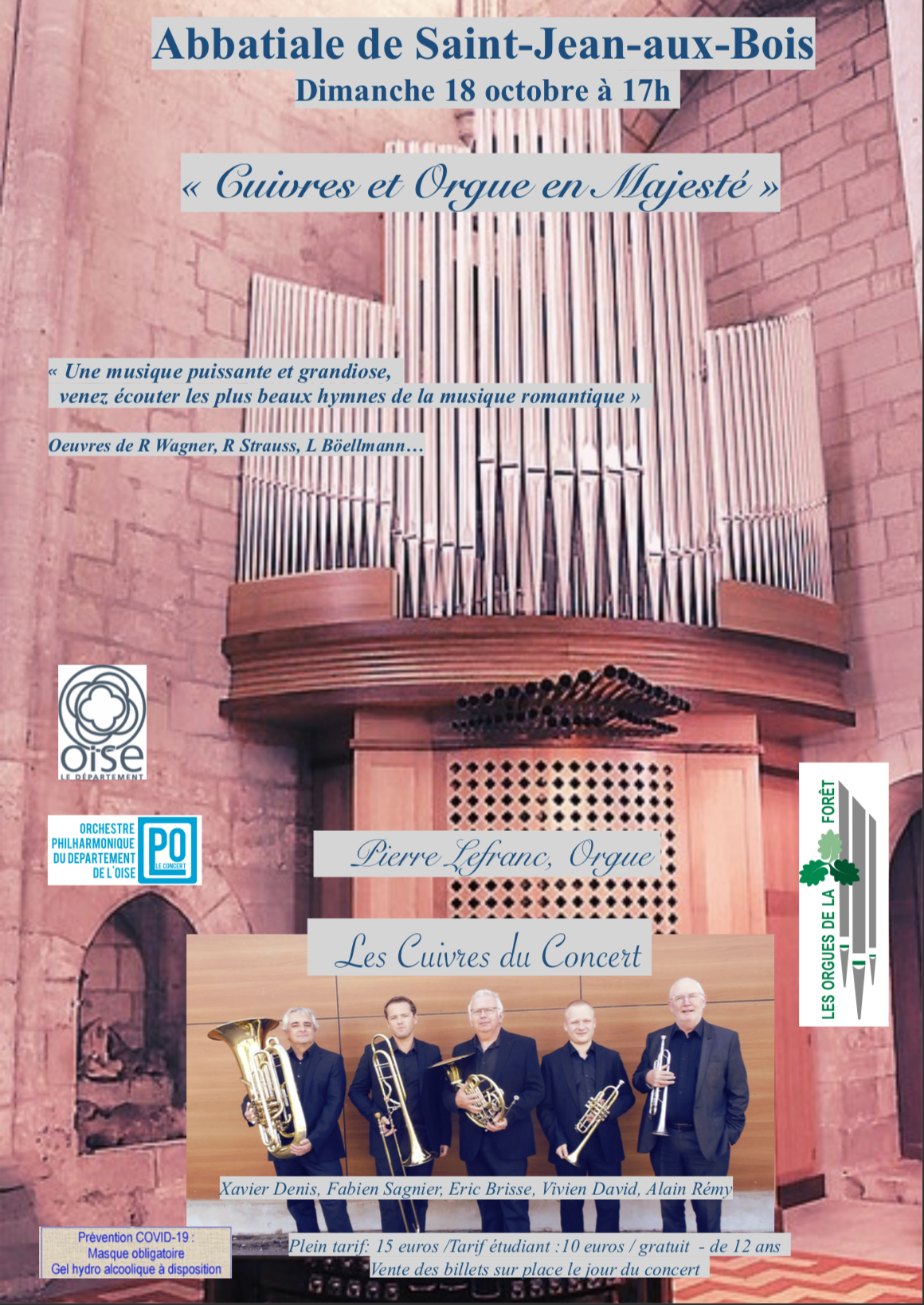 Concert "Cuivres et Orgue en Majesté" le 18 oct. 2020